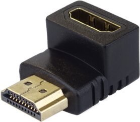 PremiumCord HDMI M --> HDMI F, podpora 1080p HDTV - zahnutá