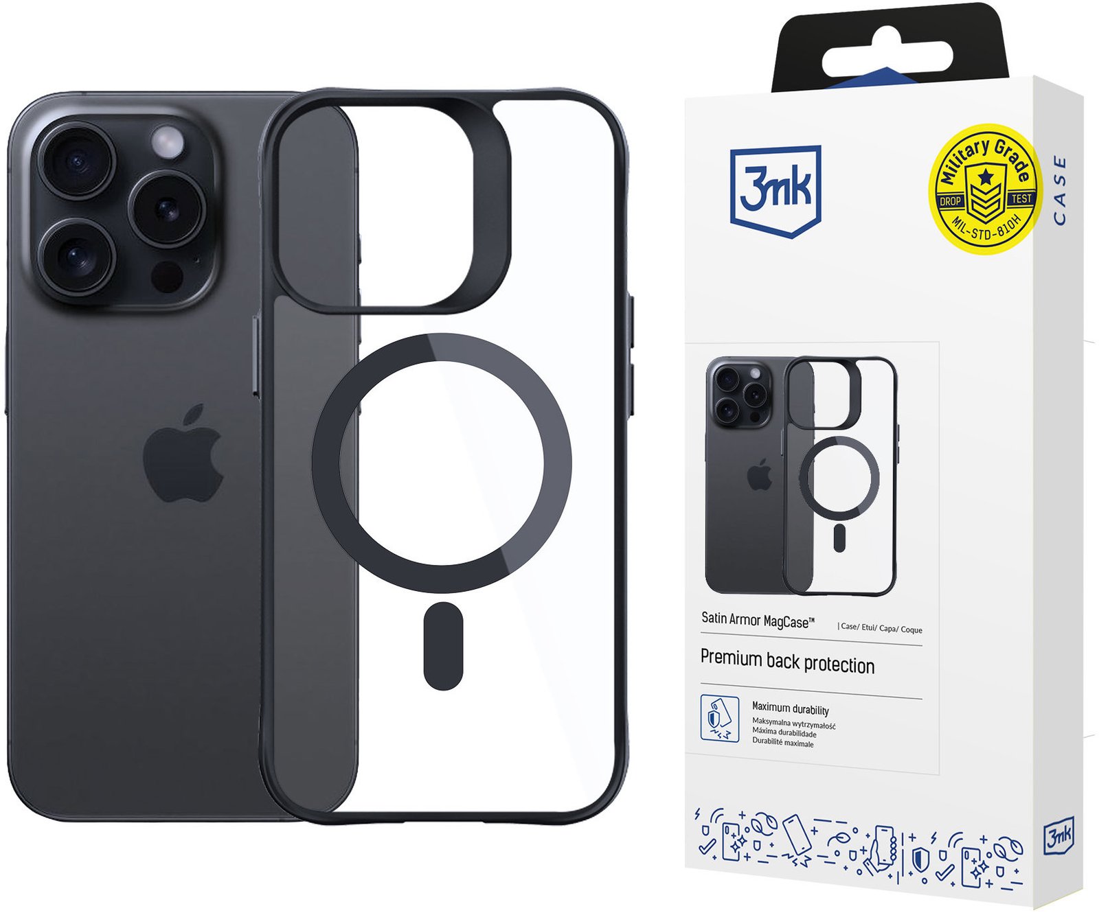 3MK Satin Armor MagCase pro iPhone 15 Pro