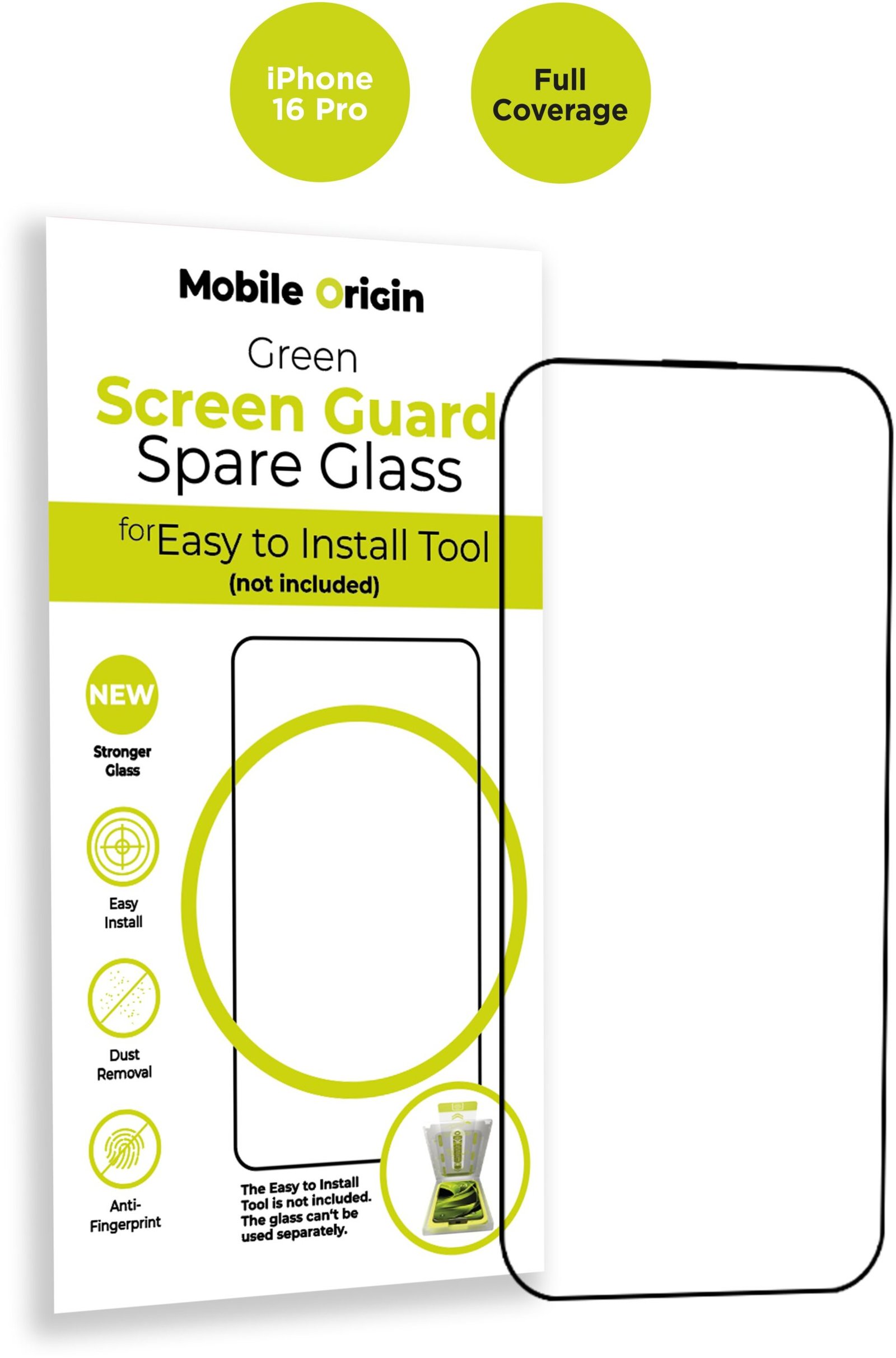 Mobile Origin Screen Guard Spare Glass Full Coverage iPhone 16 Pro