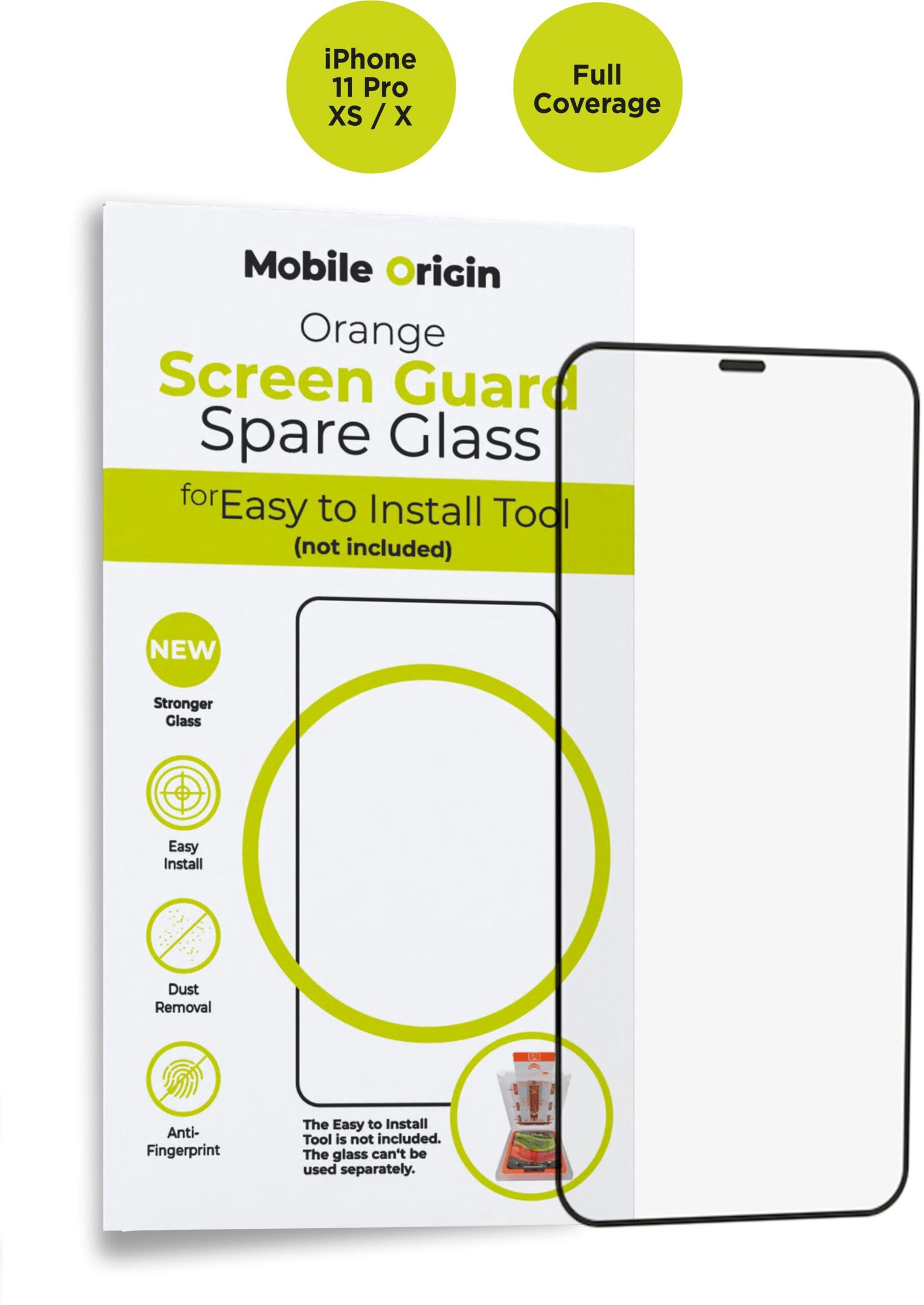 Mobile Origin Orange Screen Guard Spare Glass iPhone 11 Pro/XS/X