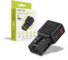 Mobile Origin GaN 35W Travel Adapter, EU/US/UK/AU PW25 Black