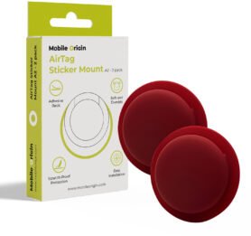 Mobile Origin Airtag Sticker Mount A2 2 Pack Ruby Red