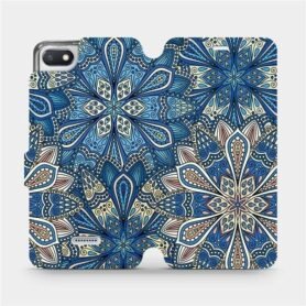 Flipové pouzdro na mobil Xiaomi Redmi 6A - V108P Modré mandala květy