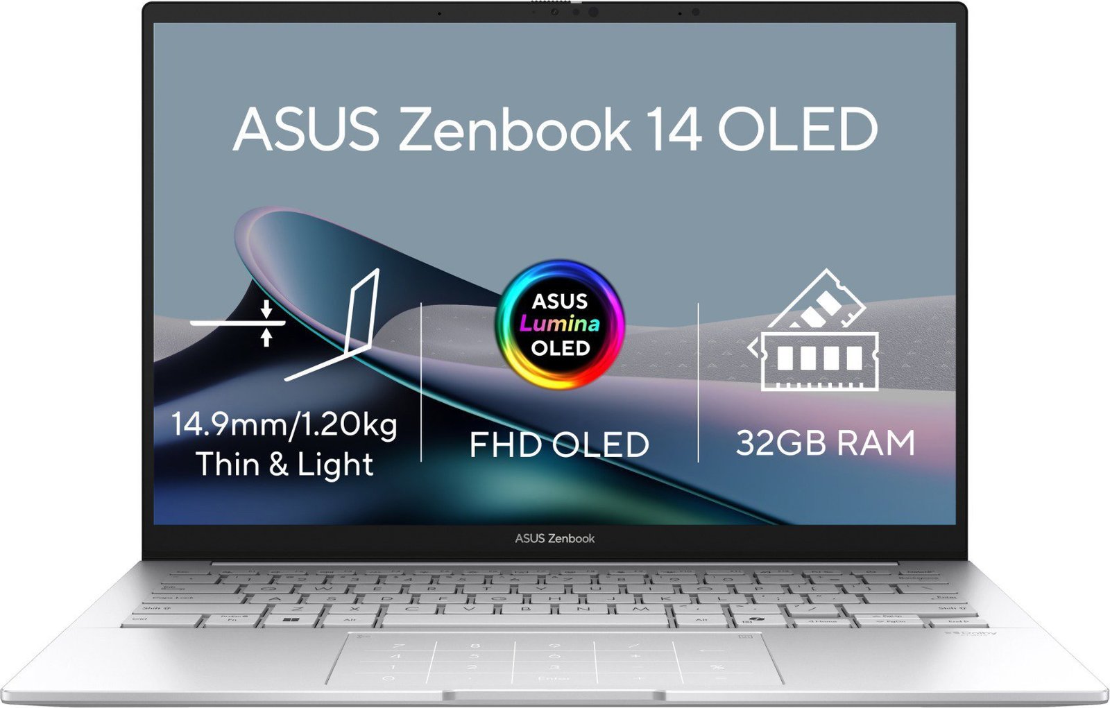 ASUS Zenbook 14 UX3405CA-OLED570W Foggy Silver celokovový