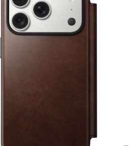 Nomad Modern Leather Folio Rustic Brown (Horween) iPhone 17 Pro