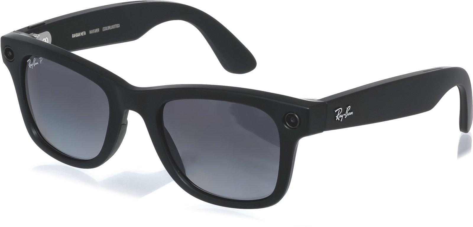 Meta RAY-BAN Meta Wayfarer (Standard) Smart Glasses - Matte Black, Polarized Gradient Graphite