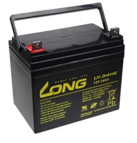 Long 12V 34Ah olověný akumulátor DeepCycle AGM F4 (U1-34HE)