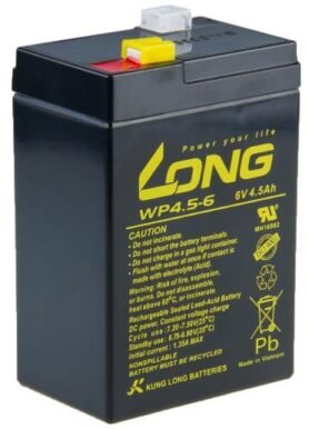 LONG Long 6V 4.5Ah olověný akumulátor F1 (WP4.5-6)