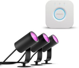 Philips HUE Lily Hue base unit spike black 3x8W 24V + Philips HUE Bridge EU