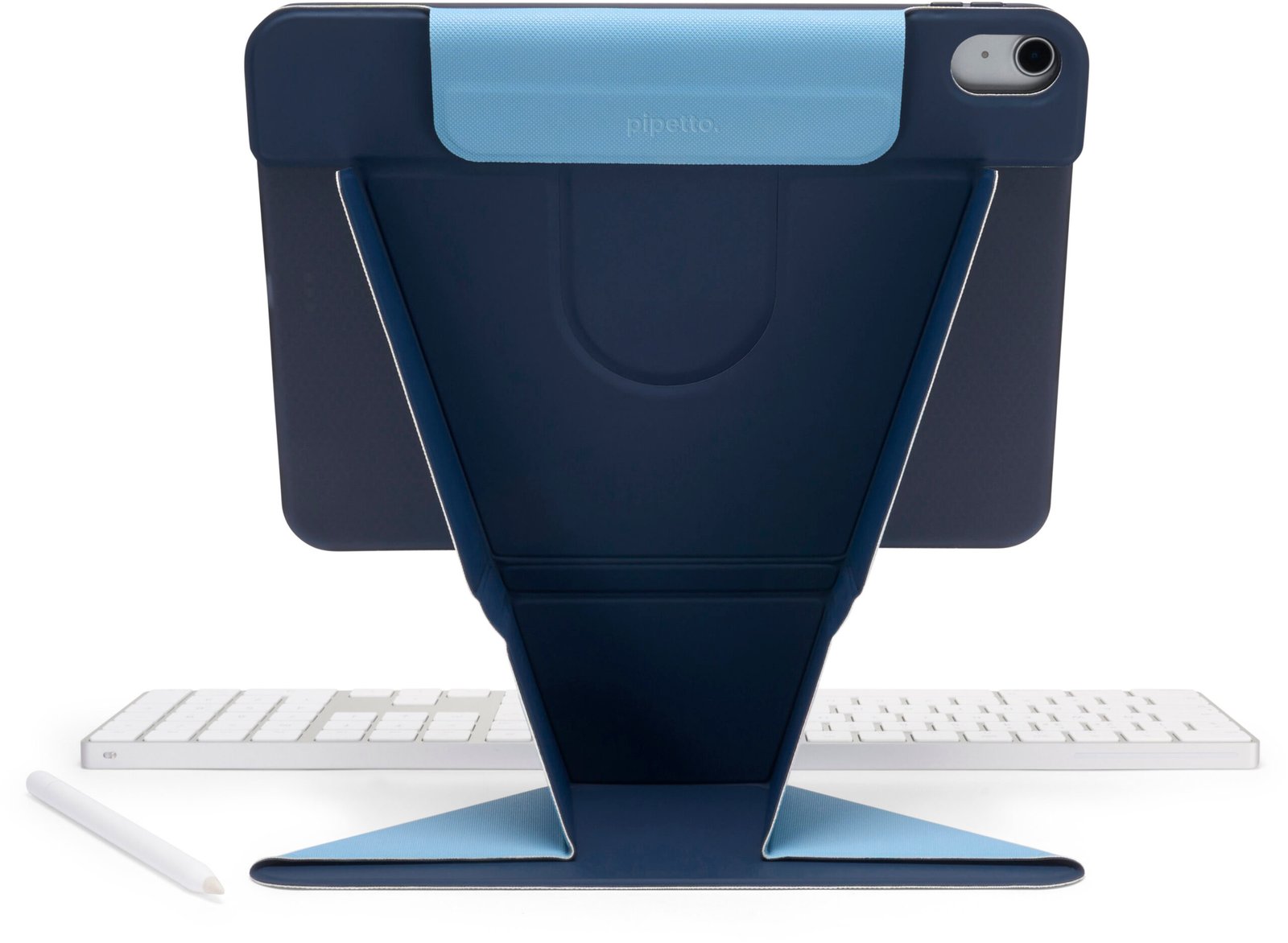 Pipetto Origami No6 Stand Case Dark Blue iPad Air 11" M2 2024/M3 2025 / iPad Air 10.9" (2022/2020)