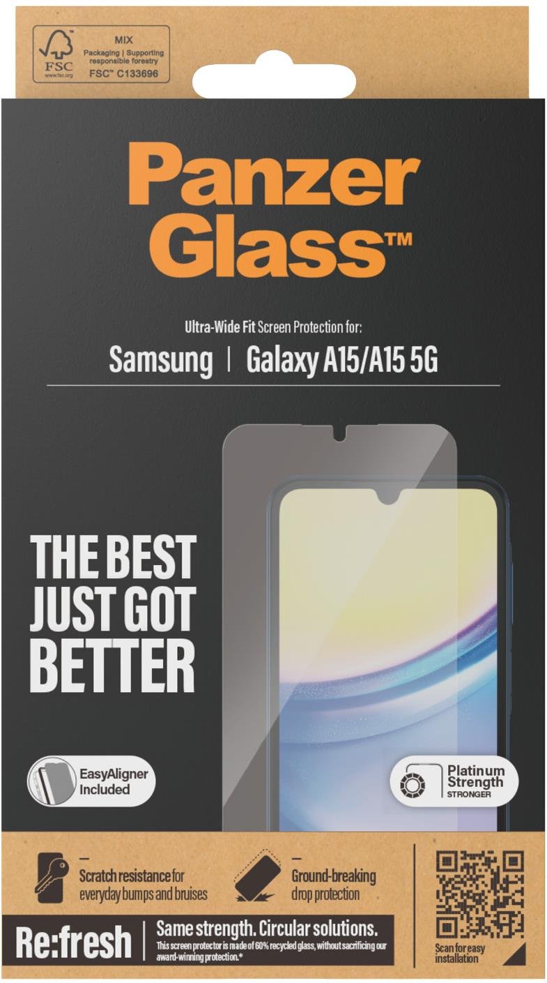 PanzerGlass Samsung Galaxy A15/A15 5G s instalačním rámečkem