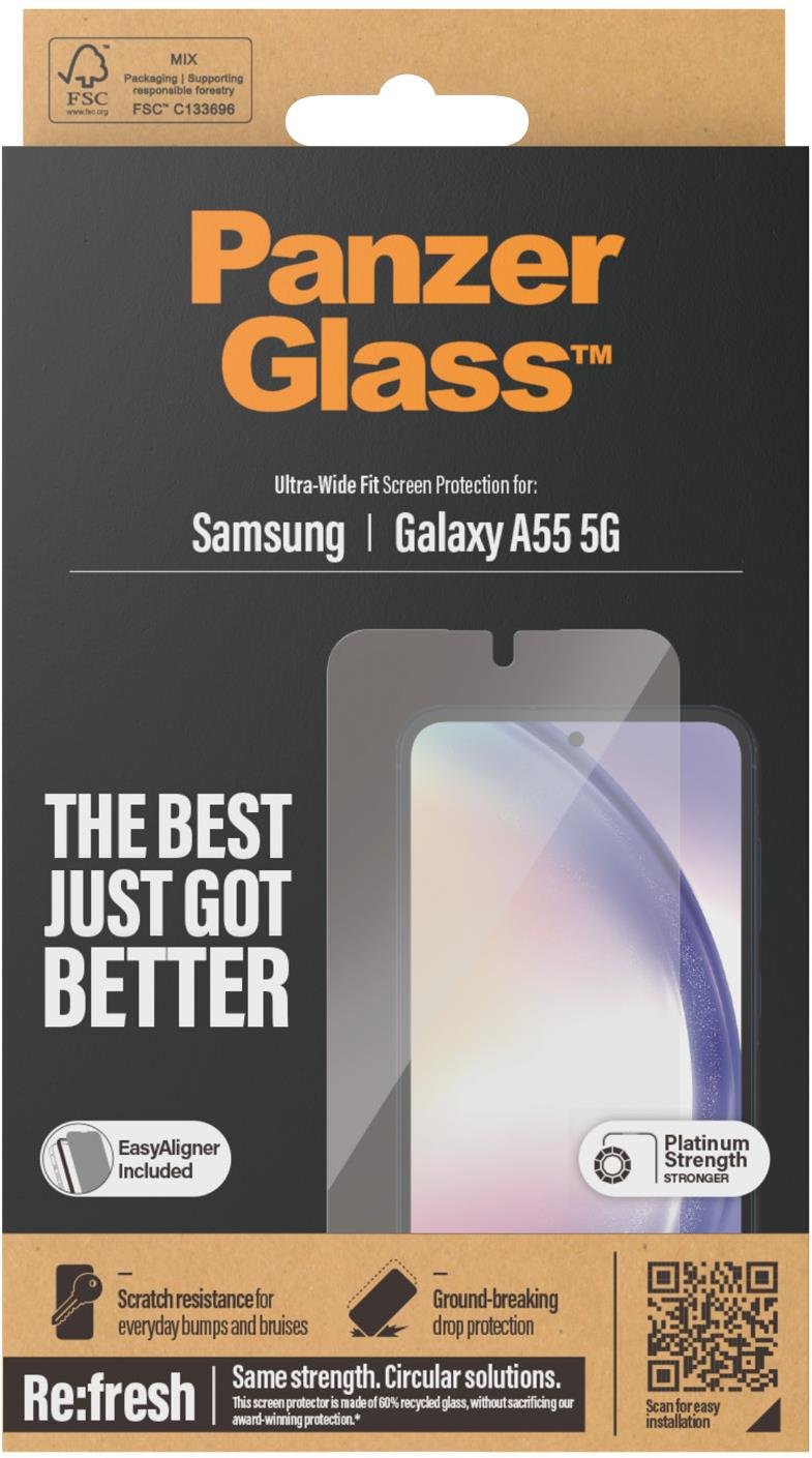 PanzerGlass Samsung Galaxy A55 5G s instalačním rámečkem