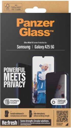 PanzerGlass Privacy Samsung Galaxy A25 5G s instalačním rámečkem