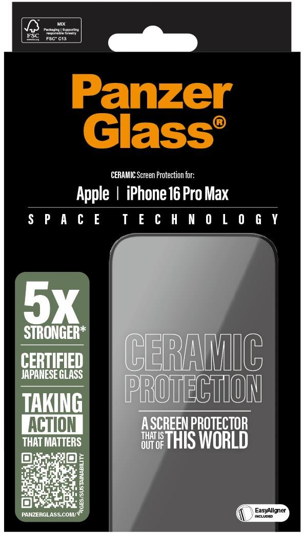 PanzerGlass Ceramic Apple iPhone 16 Pro Max s instalačním rámečkem
