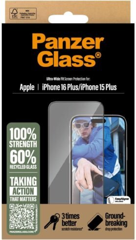 PanzerGlass Apple iPhone 16 Plus/15 Plus s instalačním rámečkem