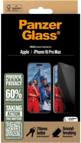 PanzerGlass Privacy Apple iPhone 16 Pro Max s instalačním rámečkem