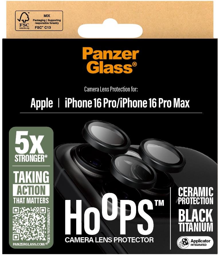PanzerGlass HoOps Ceramic Apple iPhone 16 Pro/15 Pro/16 Pro Max/15 Pro Max černý titan
