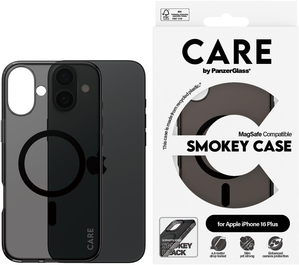 PanzerGlass CARE kryt Apple iPhone 16 Plus MagSafe Smokey kouřový/černý