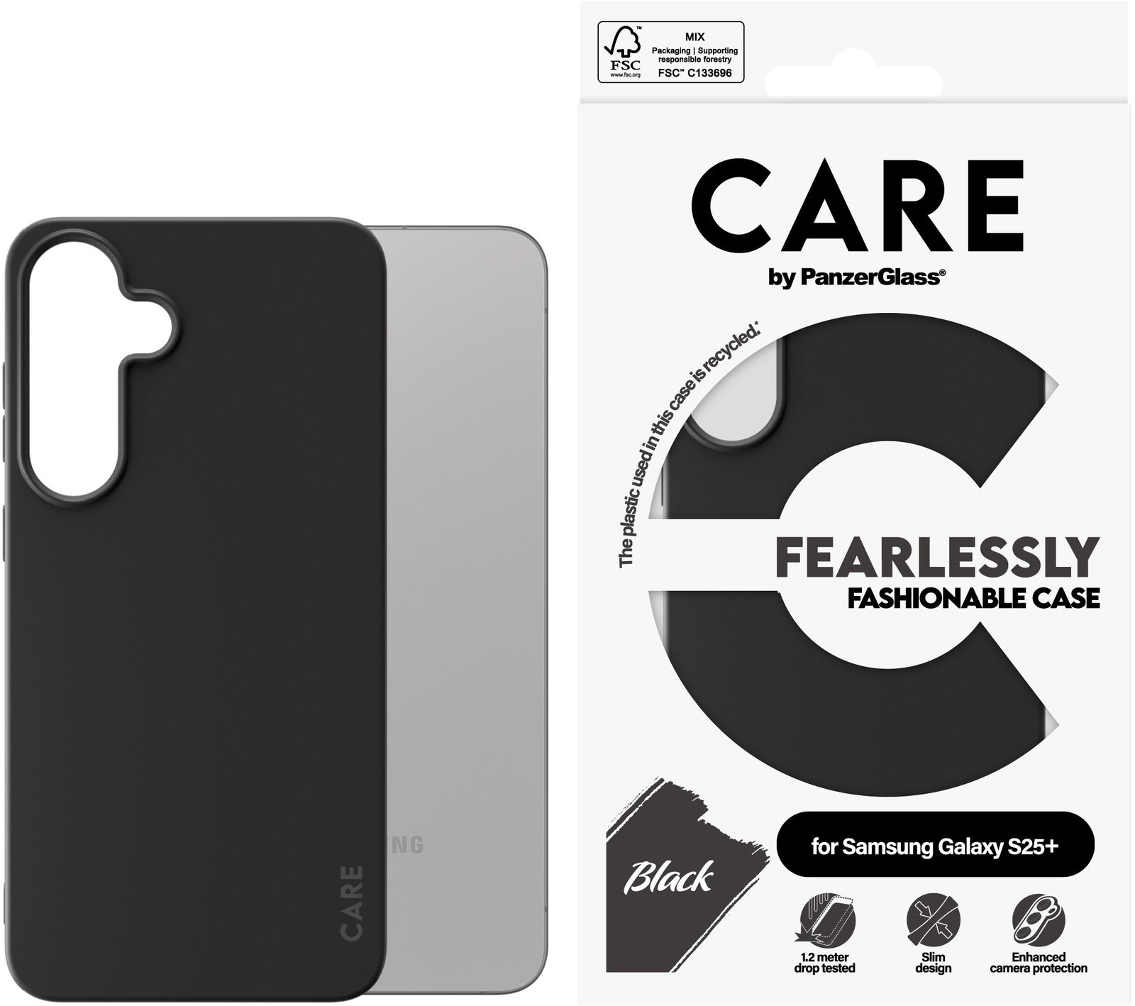 PanzerGlass CARE kryt Samsung Galaxy S25+ Fearlessly černý