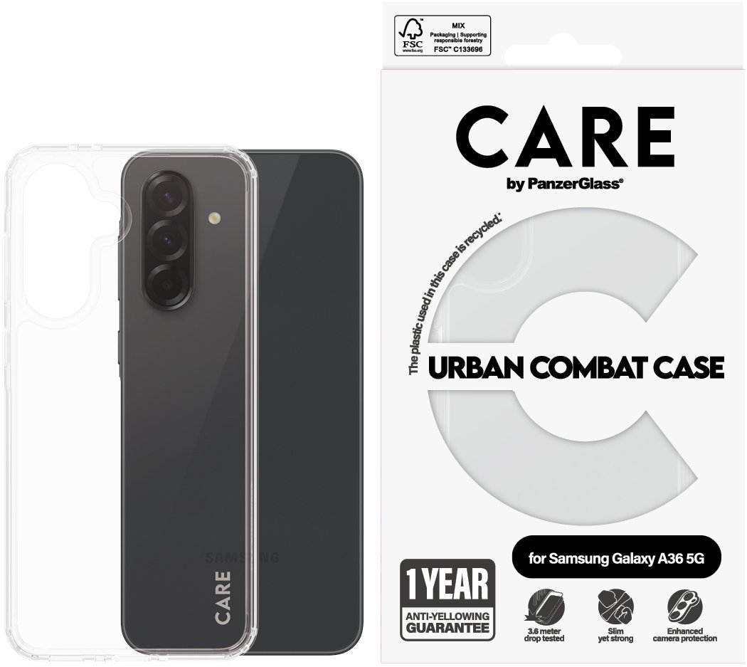 PanzerGlass CARE kryt Samsung Galaxy A36 5G Urban Combat čirý