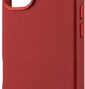 FIXED MagLeather s podporou MagSafe pro Apple iPhone 16 červený