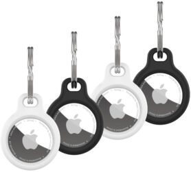 FIXED Silky pro Apple AirTag 4ks 2x černé + 2x bílé