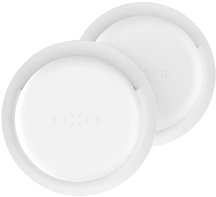 FIXED Silky Sticker pro Apple AirTag double pack bílý
