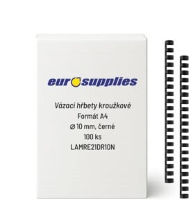 EUROSUPPLIES A4 10 mm černý - balení 100 ks