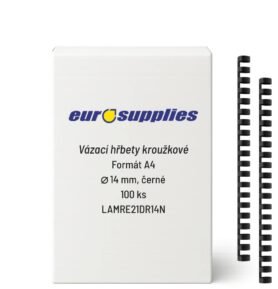 EUROSUPPLIES A4 14 mm černý - balení 100 ks