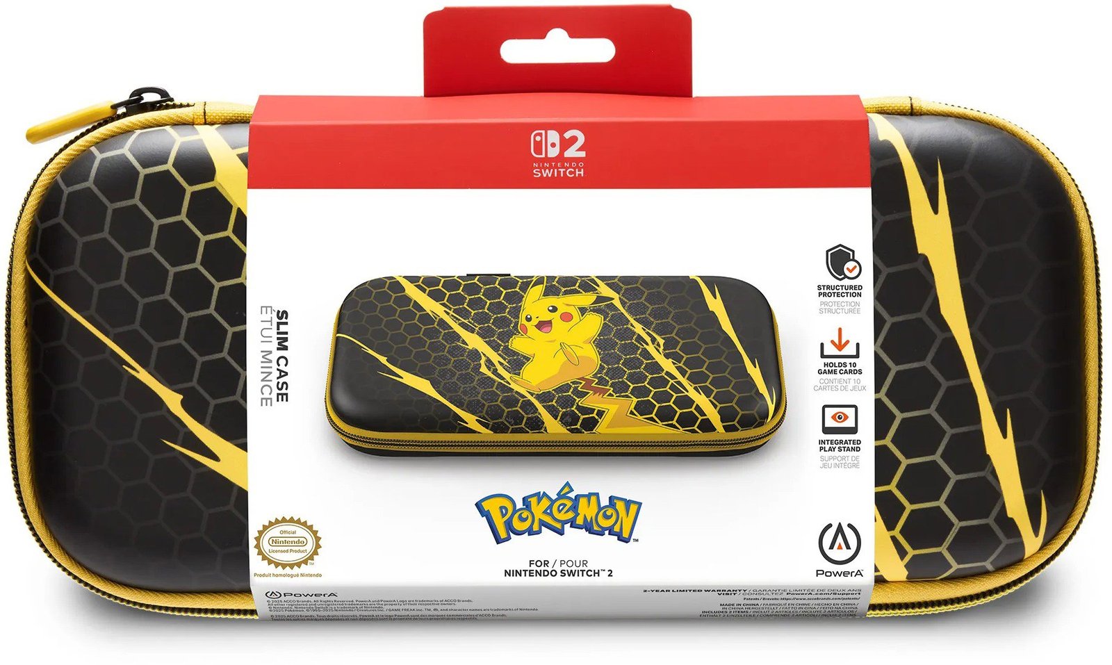 PowerA Slim Case - Nintendo Switch 2 - Pikachu Storm