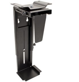 OEM Držák PC pod desku stolu/na zeď, černý, do 10kg