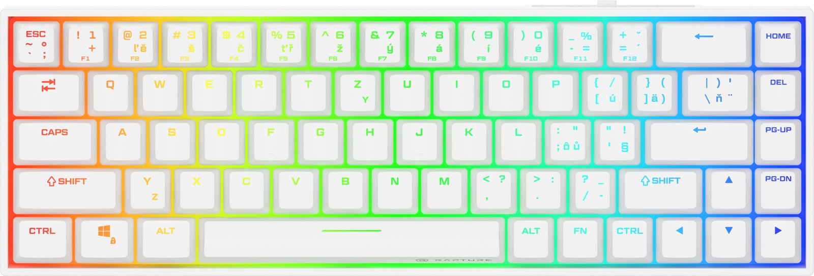 Rapture CHARLIE V2, Gateron G Pro 3.0 Red, bílá - CZ/SK