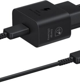 Samsung nabíjecí adaptér USB-C (25W) černý s kabelem v balení