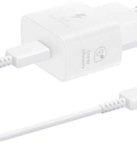 Samsung nabíjecí adaptér USB-C (25W) bílý s kabelem v balení