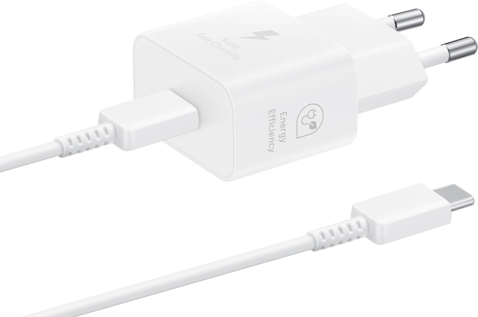 Samsung nabíjecí adaptér USB-C (25W) bílý s kabelem v balení