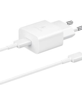 Samsung cestovní nabíječka 15W + USB-C/USB-C datový kabel White (Bulk)