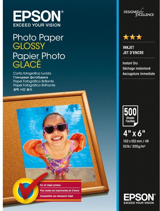 Epson Photo Paper Glossy - 10x15cm - 200g/m2 - 500 listů