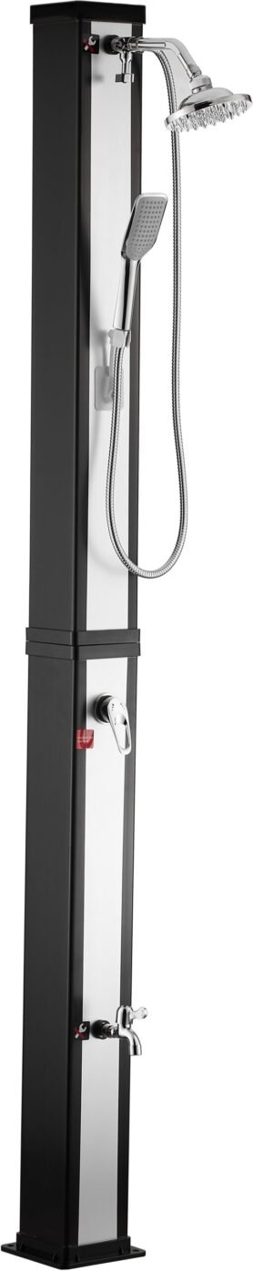 SNUOFAN KR704 Sprcha solární, 40 l, stříbrná, ruční sprcha