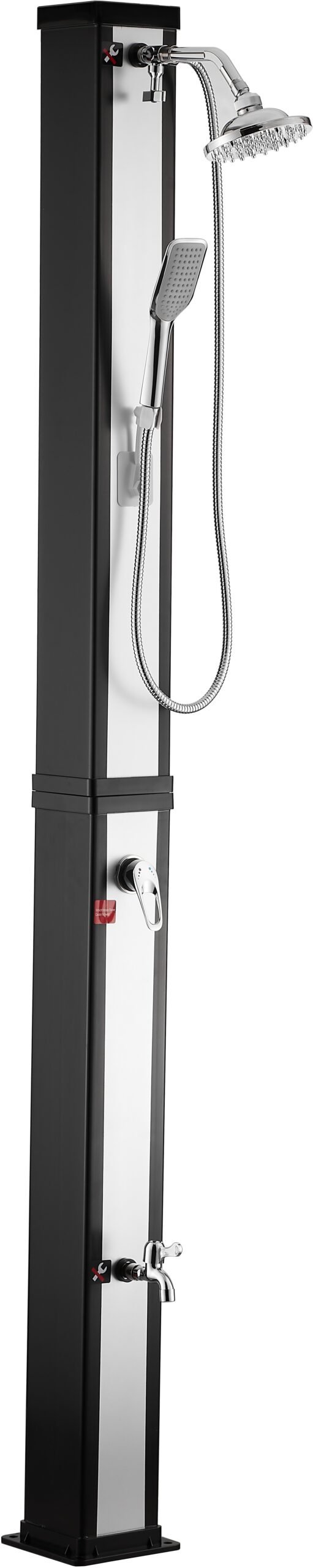 SNUOFAN KR704 Sprcha solární, 40 l, stříbrná, ruční sprcha