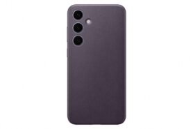 Samsung Galaxy S24+ Zadní kryt z veganské kůže Dark Violet