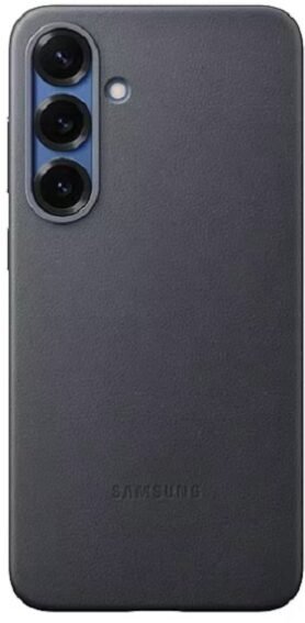 Samsung Galaxy S25 FE ochranný kryt z veganské kůže černý