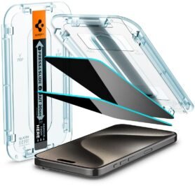 Spigen Glass tR EZ Fit HD Privacy 1 Pack iPhone 15 Pro Max