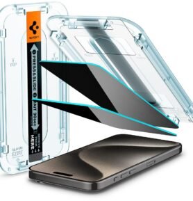 Spigen Glass tR EZ Fit HD Privacy 1 Pack iPhone 15 Pro Max