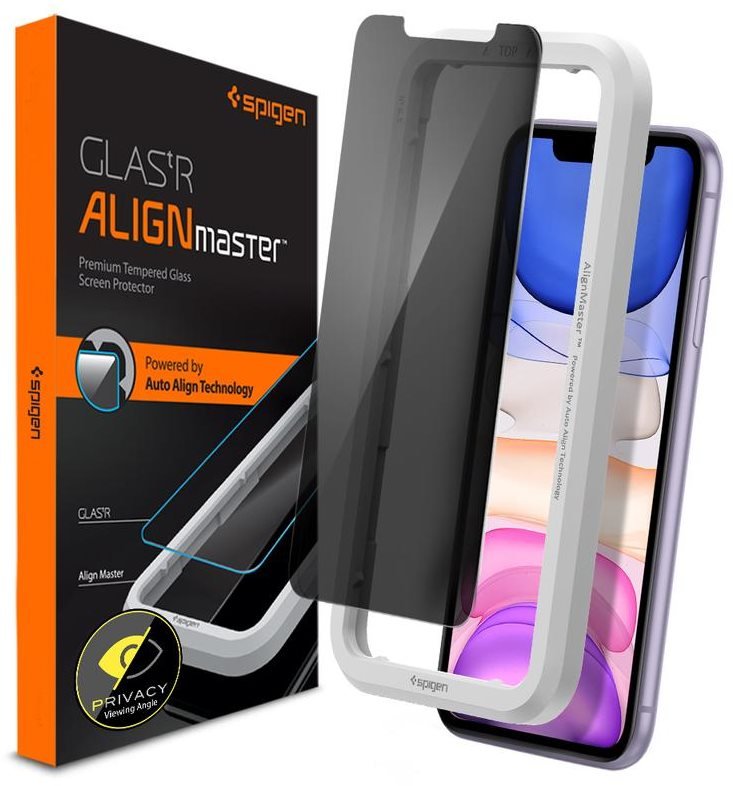 Spigen Glass AlignMaster Privacy 1 Pack iPhone 11