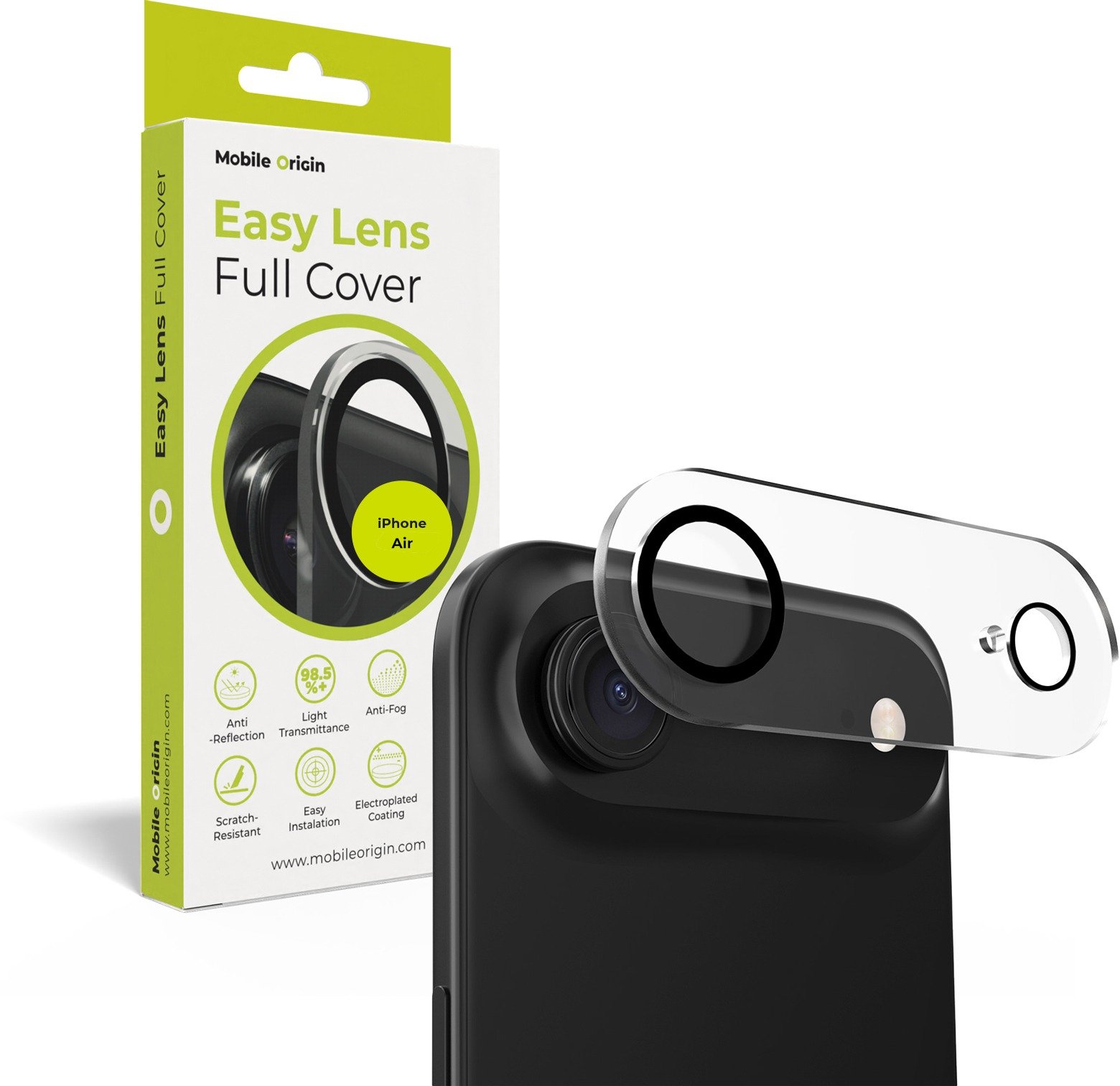 Mobile Origin Easy Lens full cover, clear - iPhone Air