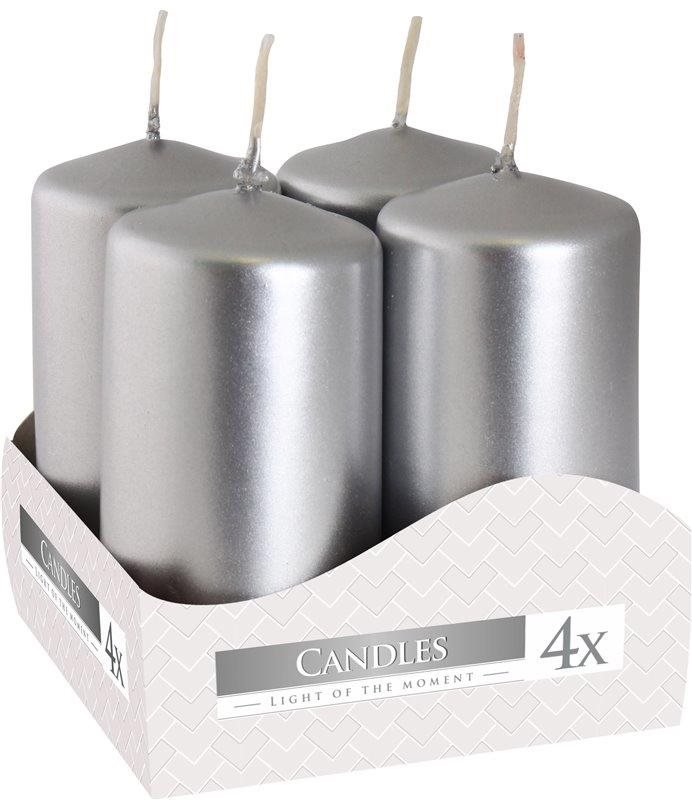 BISPOL Adventní Metalická Stříbrná 4× 80 g