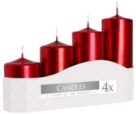 BISPOL Adventní Stupňovité Metalická Červená 105g / 135g / 170g / 200g