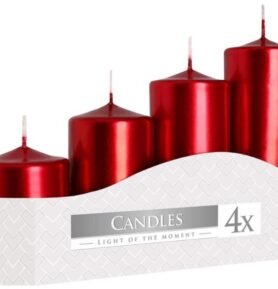 BISPOL Adventní Stupňovité Metalická Červená 105g / 135g / 170g / 200g