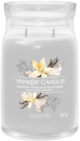 YANKEE CANDLE Signature sklo 2 knoty Smoked Vanilla & Cashmere 567 g