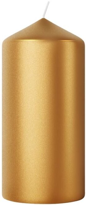 BOLSIUS Pillar Metallic Golden Orange 12 cm, 245 g